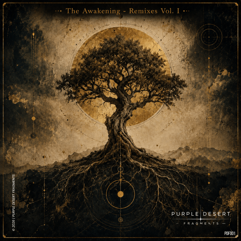 HydraTek – The Awakening Remixes artwork, Purple Desert Fragments 001